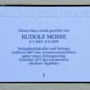 Gedenktafel Rudolf-Mosse-Str 9-11 (Wilmd) Rudolf Mosse